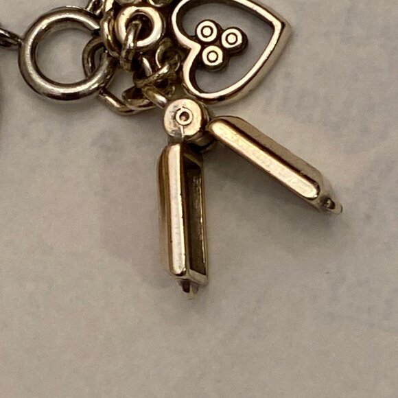 Authentic Brighton set of charms - heart, horseshoe, ladybug, locket, frog? EUC - Picture 6 of 7